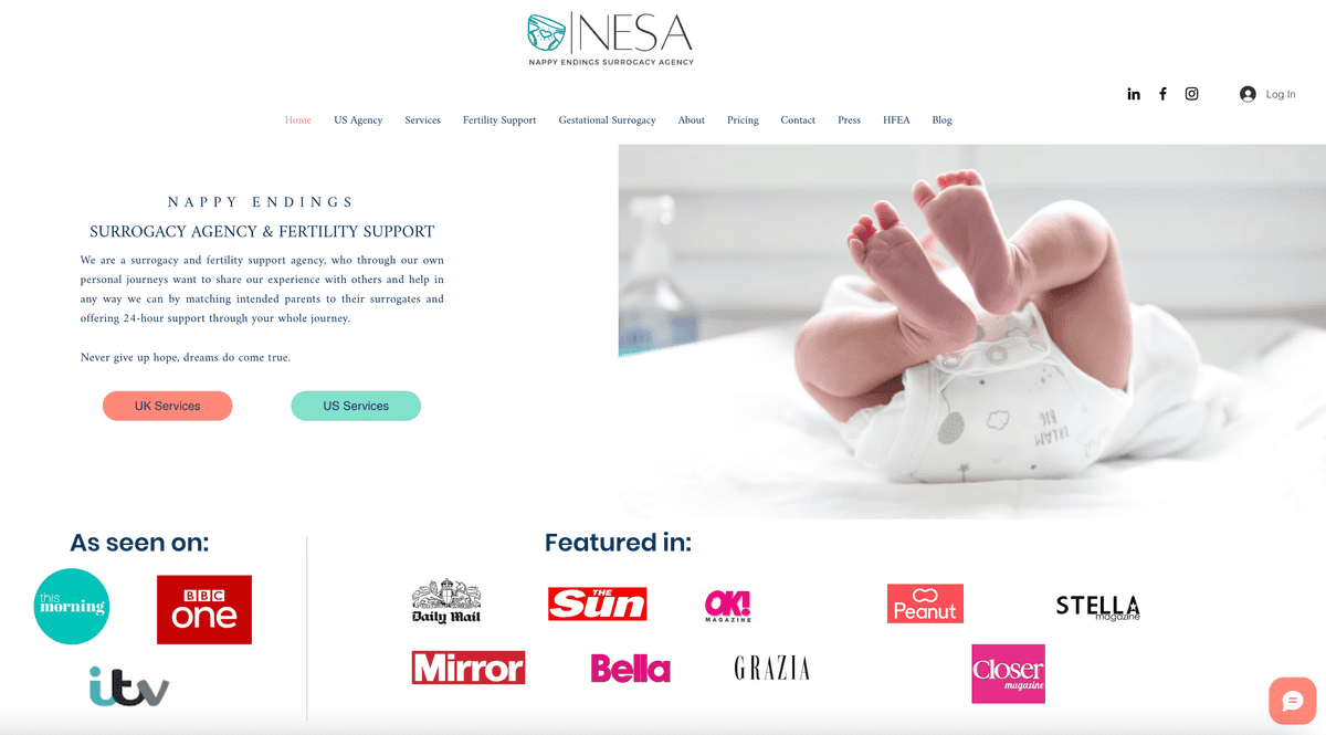 Bespoke Website Development for UK Surrogacy Agency