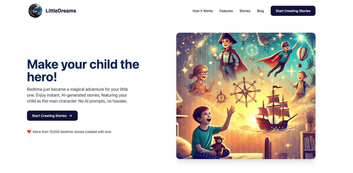 AI-Generated Bedtime Story App